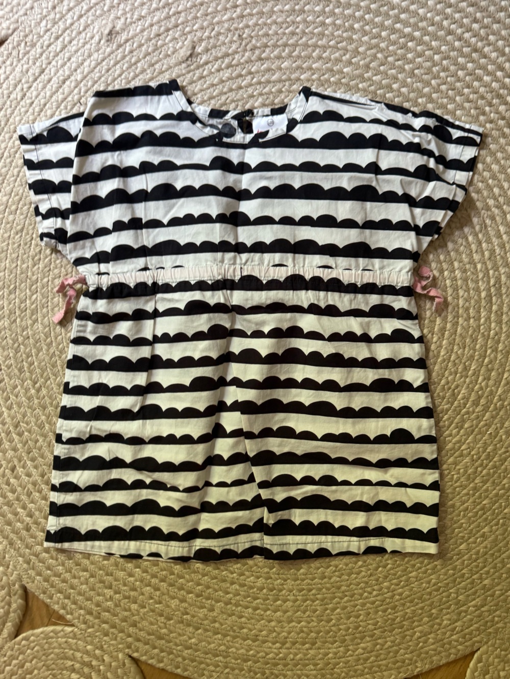 Zara Black & White Striped Kids Swim Coverup